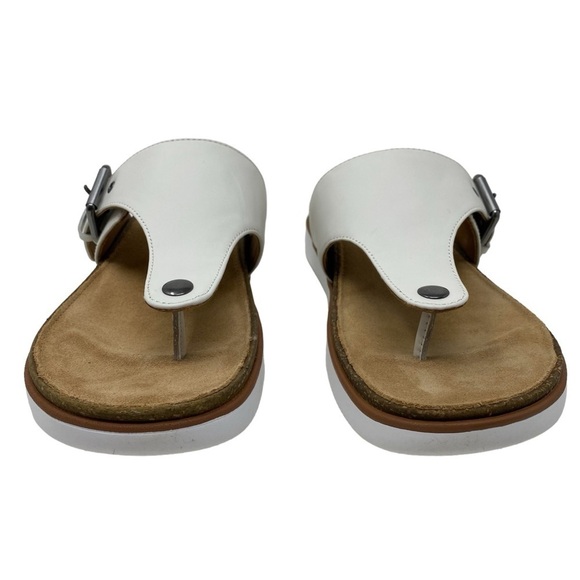 Clarks Women's Elayne Step White Leather Sandals - Picture 3 of 8